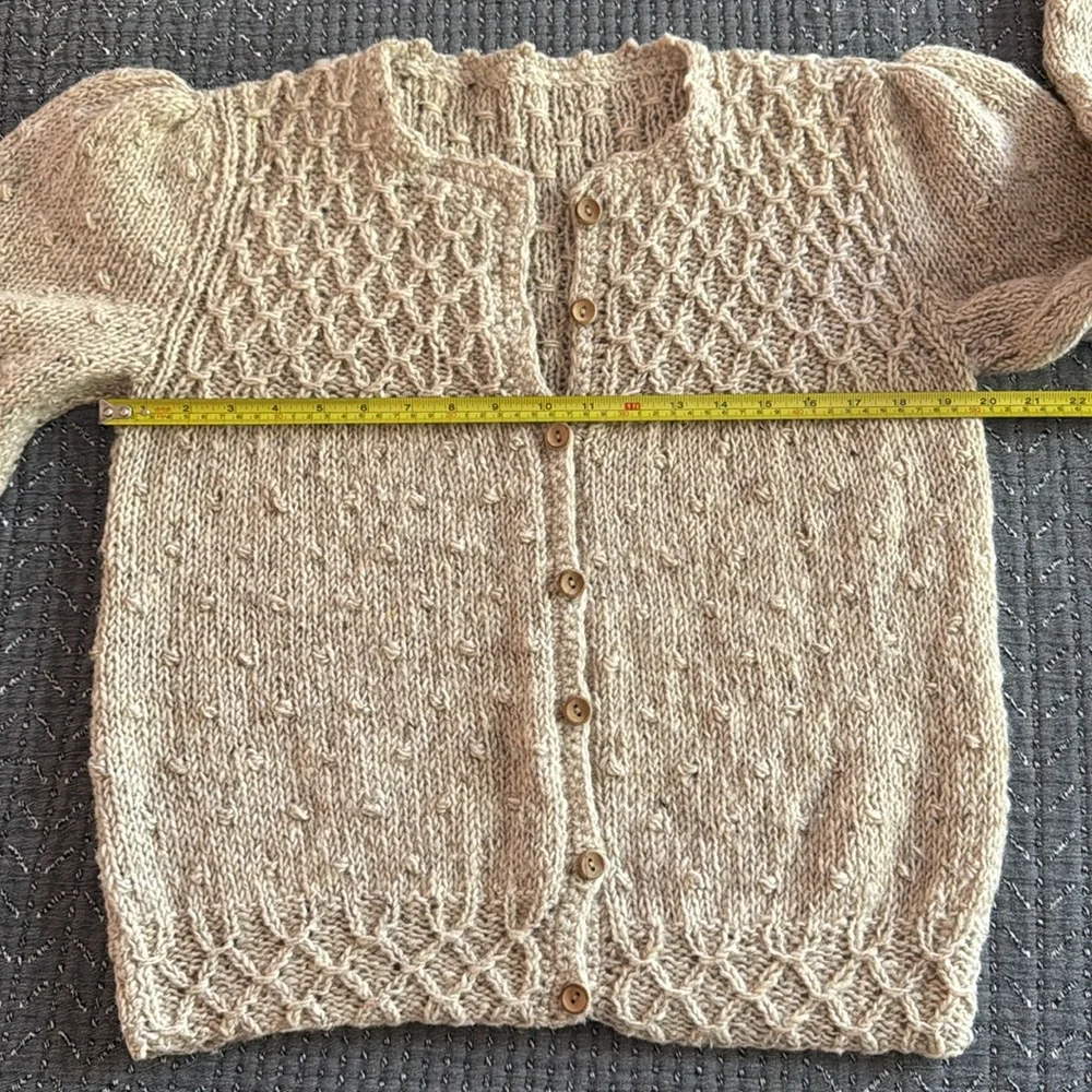 VTG Handknit Wool Cardigan - Picture 9 of 12